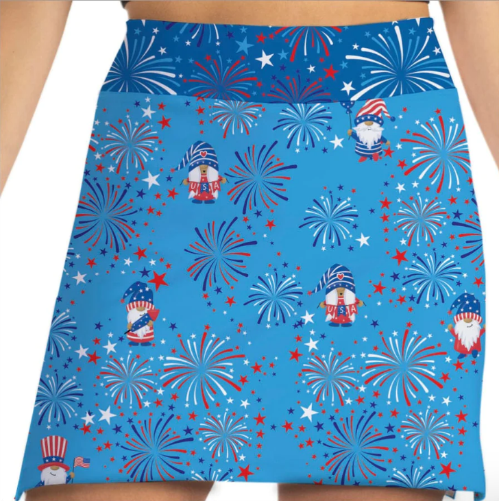 Skort Obsession Gnome In the USA Firework Skort