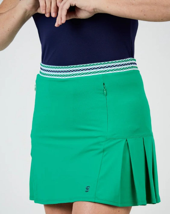 Sofibella GREEN SPIRIT Side Pleated Skort 16"