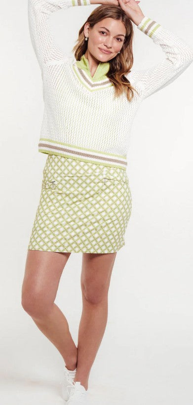 GG BLUE PALM ROYALE Harlo Skort 17.5"