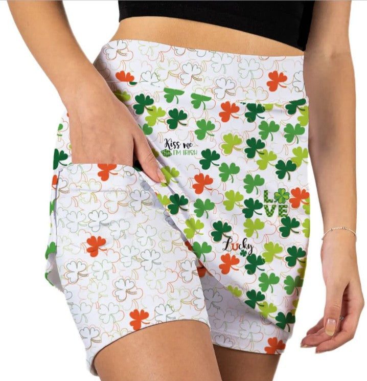 Skort Obsession IRISH CLOVER SKORT 17"