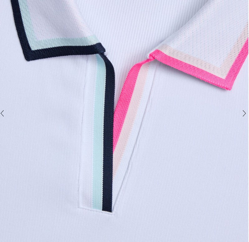 G/FORE APPAREL JOHNNY COLLAR RIBBED TECH SLEEVELESS POLO