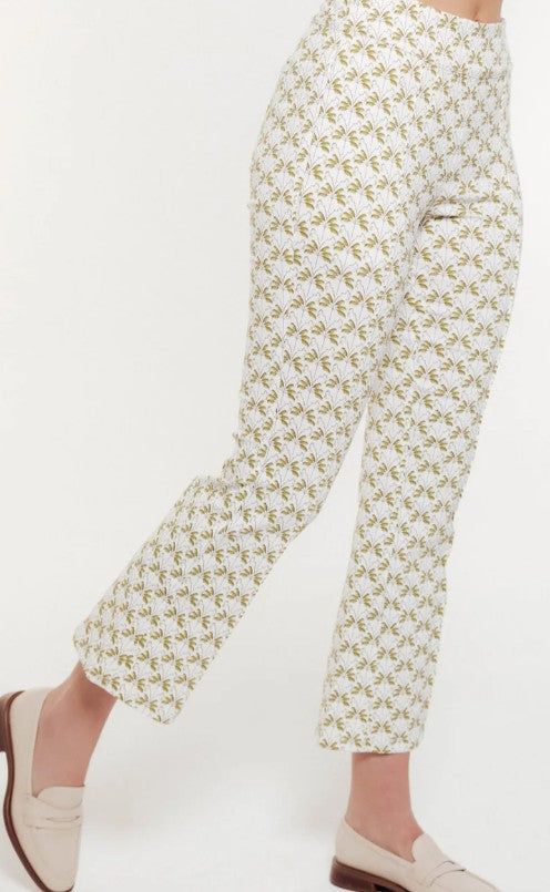 GG BLUE PALM ROYALE Jackie Kick Flare Ankle Pant 27"