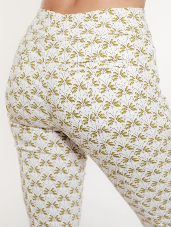 GG BLUE PALM ROYALE Jackie Kick Flare Ankle Pant 27"