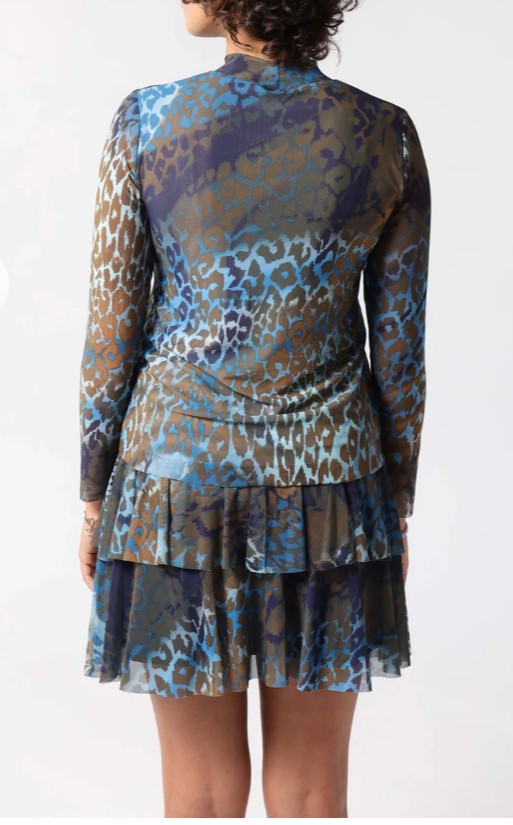 EPC COUTURE Animal Print Jackie Long Sleeve Top