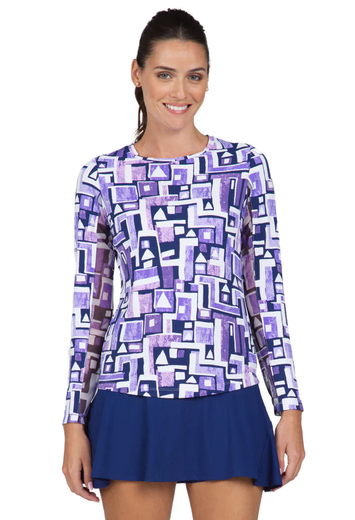 IBKUL Jennifer Long Sleeve Crew Neck (Multiple Colors)