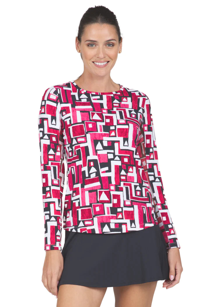 IBKUL Jennifer Long Sleeve Crew Neck (Multiple Colors)