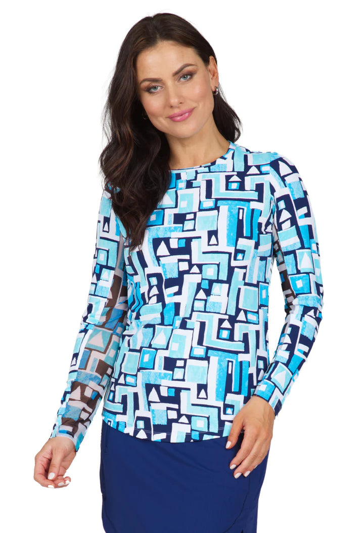 IBKUL Jennifer Long Sleeve Crew Neck (Multiple Colors)