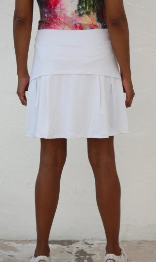 FAMARA TONAL SOLIDS KICK PLEAT GOLF SKORT 17" (MULTIPLE COLORS)