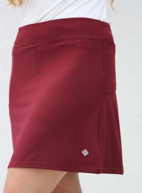 FAMARA TONAL SOLIDS KICK PLEAT GOLF SKORT 17" (MULTIPLE COLORS)