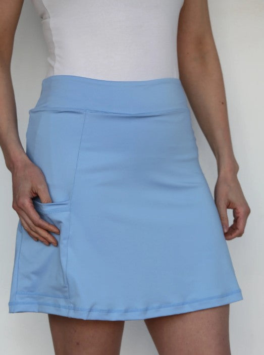 FAMARA TONAL SOLIDS KICK PLEAT GOLF SKORT 17" (MULTIPLE COLORS)