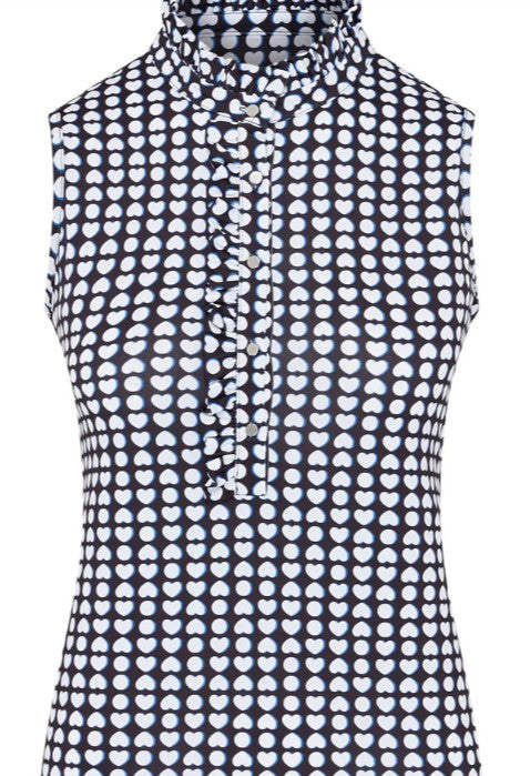 SWING OUT SISTER Jumping Beans Leona Pattern Frill Sleeveless Top