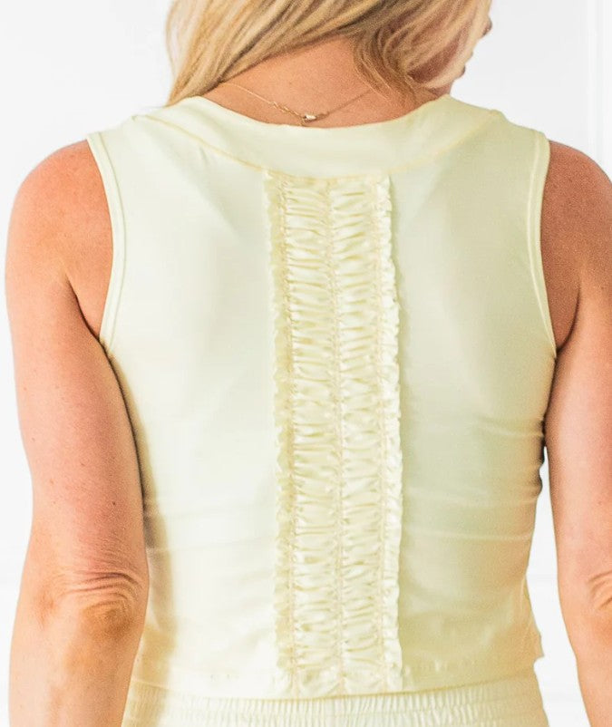 The Bubble Lexi Crop Sleeveless Solid Top (Multiple Colors)