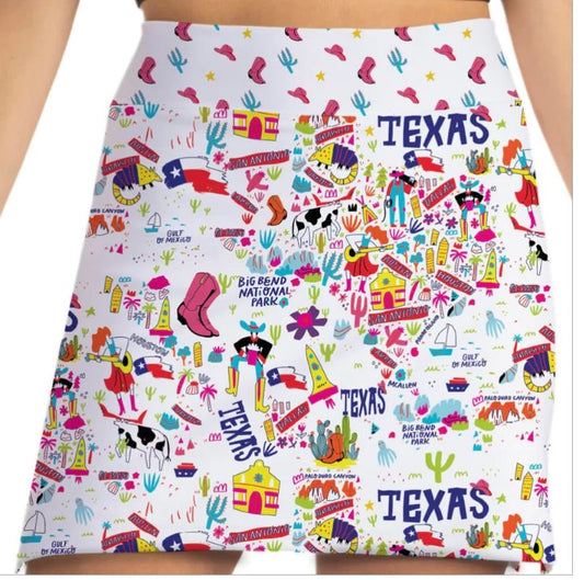 SKORT OBSESSION LONE STAR STATE TEXAS SKORT 17"
