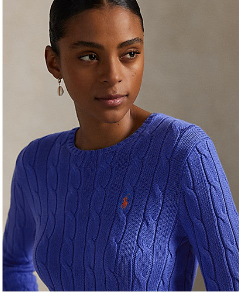 Ralph Lauren RLX LONG-SLEEVE PIMA COTTON JULIANNA CREWNECK SWEATER (MULTIPLE COLORS)