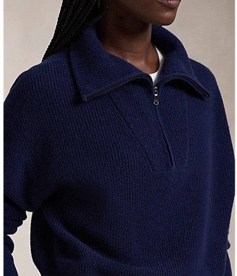 Ralph Lauren RLX LONG-SLEEVE WASHABLE CASHMERE 1/2 ZIP PULLOVER (Multiple Colors)