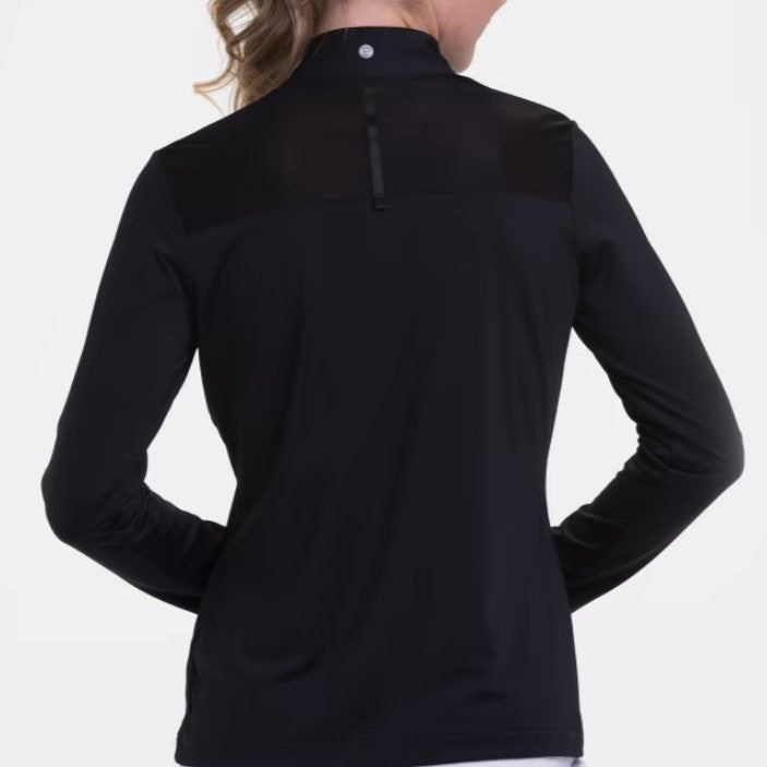 EPNY Essentials Long Sleeve Zip Mock Neck Polo (Multi Color)