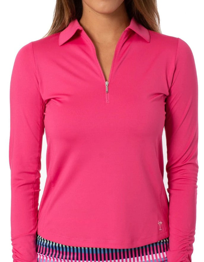 Golftini Long Sleeve Zip Polo (Multiple Colors)