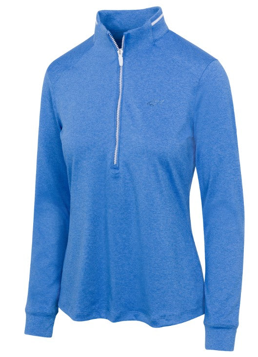 Greg Norman LONG SLEEVE Leaderboard Half-Zip Polo (Multiple Colors)