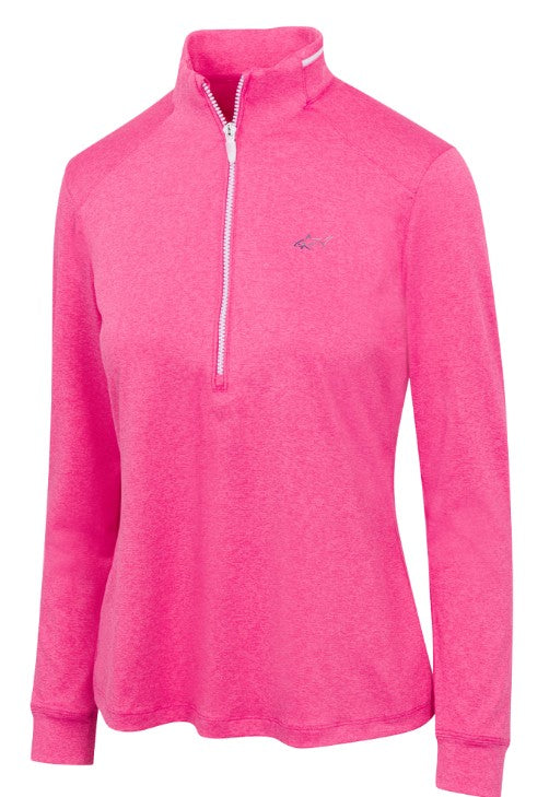 Greg Norman LONG SLEEVE Leaderboard Half-Zip Polo (Multiple Colors)