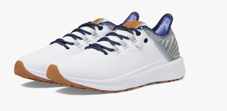 Callaway La Jolla Spikeless Golf Shoe in White/Navy