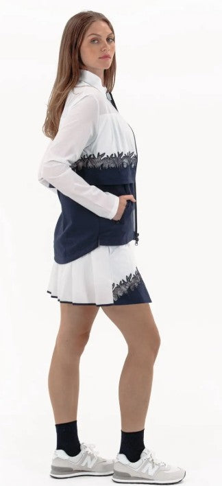 FORAY Lace Inset Double Layer Jacket
