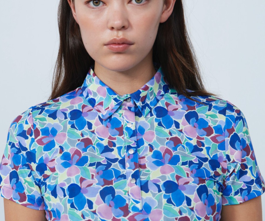 Daily Sports ARTIST Leafs Multi Color Print Short Sleeve Polo Shirt