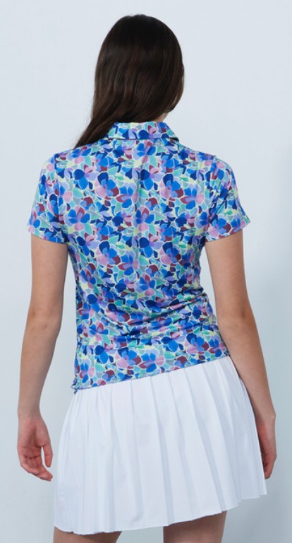 Daily Sports ARTIST Leafs Multi Color Print Short Sleeve Polo Shirt