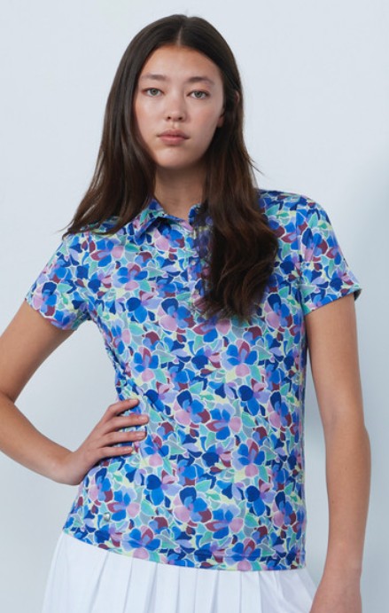 Daily Sports ARTIST Leafs Multi Color Print Short Sleeve Polo Shirt