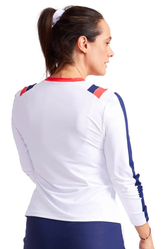 Kinona PUHI MORNING DEW CREW LONG SLEEVE GOLF TOP