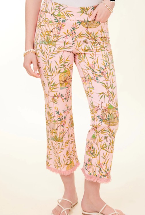 Spartina Maren Fringe Pant Enclave Bamboo Bird Cage Pink