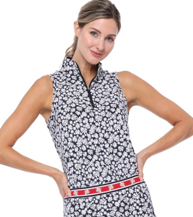 Belyn Key PENNY LANE MOCK CUTAWAY SLEEVELESS TOP