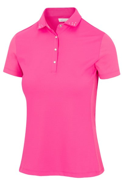 Greg Norman ML75 MICROLUX PEARL-STUDDED SHORT SLEEVE POLO (Multiple Colors)