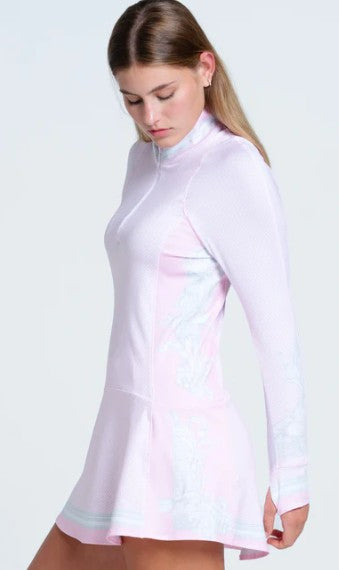 Lucky In Love Long Sleeve Peony Piaza Dress 32.5"