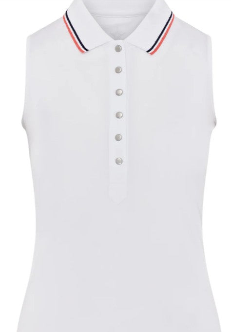 SWING OUT SISTER Solids Pickle Contrast Collar Sleeveless Top (Multiple Colors)