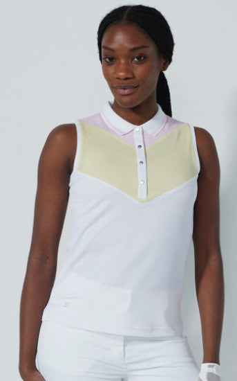 Daily Sports Color Block Sleeveless Polo Shirt (Multiple Colors)