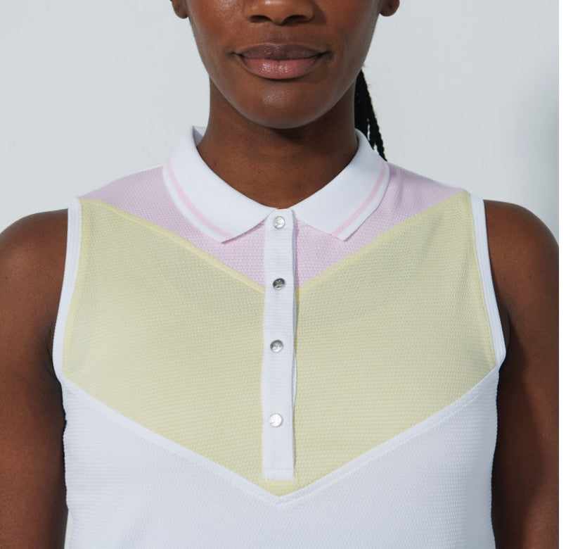 Daily Sports Color Block Sleeveless Polo Shirt (Multiple Colors)