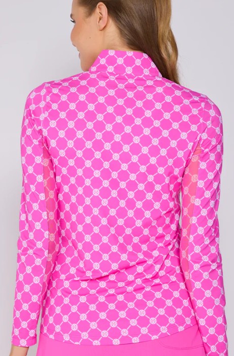 G Lifestyle Quarter Zip Long Sleeve Lifestyle Geo Top (Multiple Colors)