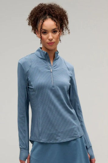 ZERO RESTRICTION RENAE LONG SLEEVE ZIP MOCK (MULTIPLE COLORS)