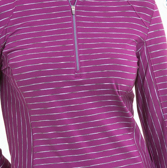 ZERO RESTRICTION RENAE LONG SLEEVE ZIP MOCK (MULTIPLE COLORS)