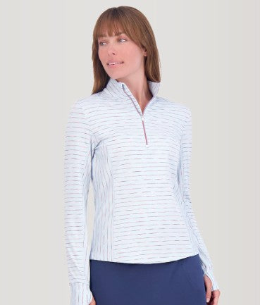 ZERO RESTRICTION RENAE LONG SLEEVE ZIP MOCK (MULTIPLE COLORS)