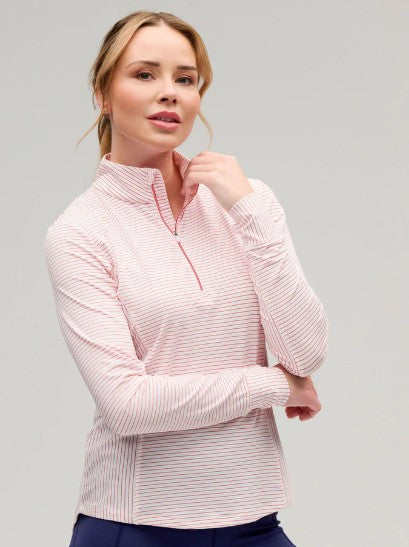 ZERO RESTRICTION RENAE LONG SLEEVE ZIP MOCK (MULTIPLE COLORS)