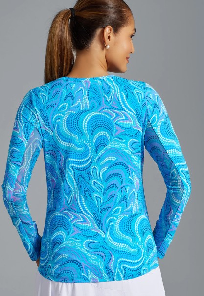 IBKUL Rebecca Print Long Sleeve Crew Neck (Multiple Colors)