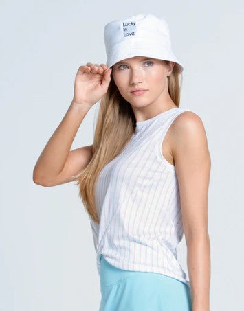 Lucky in Love Retro Revival Retro Stripe Twist Front Tank