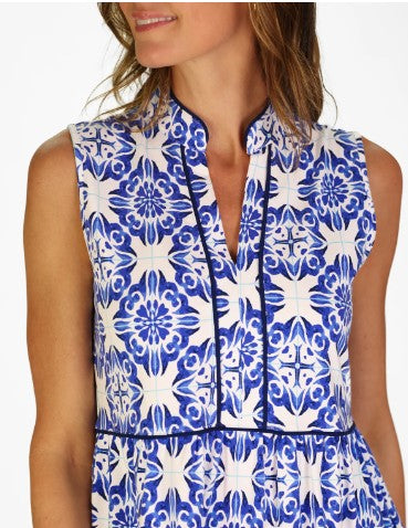 Duffield Lane Sleeveless Robin Dress in Amalfi Tiles 36"
