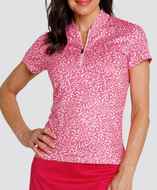 Tail Better HIBISCUS PALMS Short Sleeve Rosalia Top