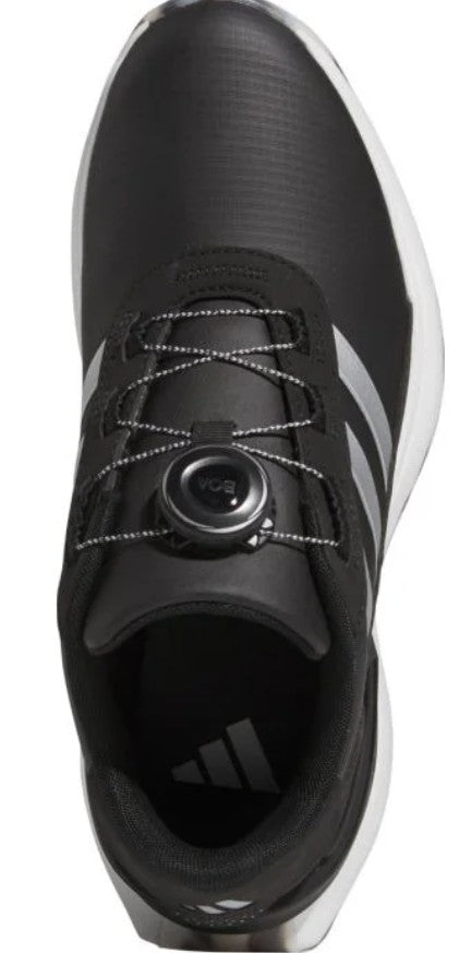 Adidas S2G BOA 24 Golf Shoes in Core Black/Silver Metallic/Wonder Quartz