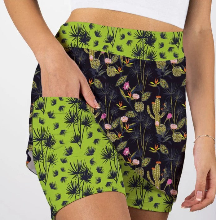 SKORT OBSESSION SAHARA NIGHTS PRINT SKORT 17"