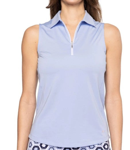 GOLFTINI SEERSUCKER SLEEVELESS POLO