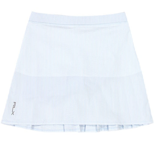 Ralph Lauren RLX SEERSUCKER 4-WAY BACK PLEATS STRETCH SKORT 17"