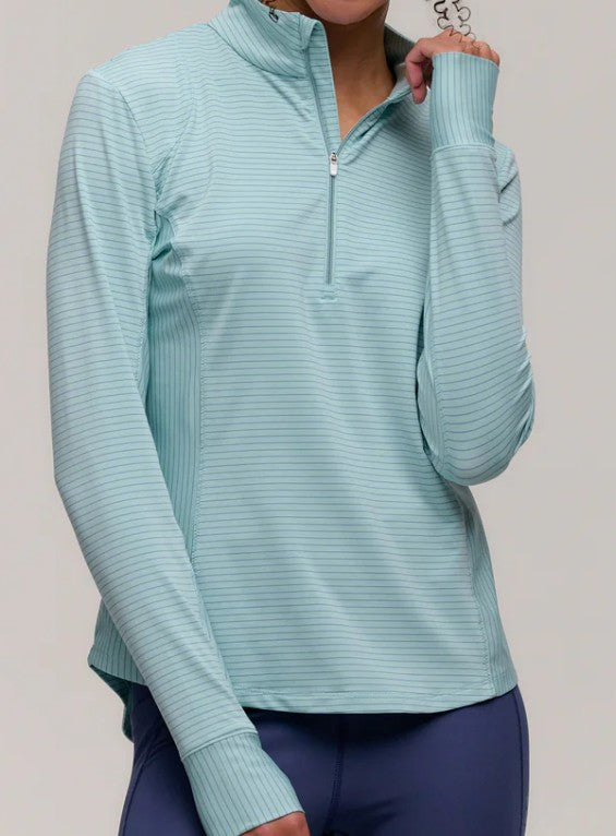 ZERO RESTRICTION RENAE LONG SLEEVE ZIP MOCK (MULTIPLE COLORS)